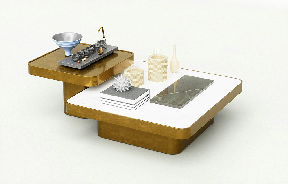 Table basse moderne pour salon luxe accessible